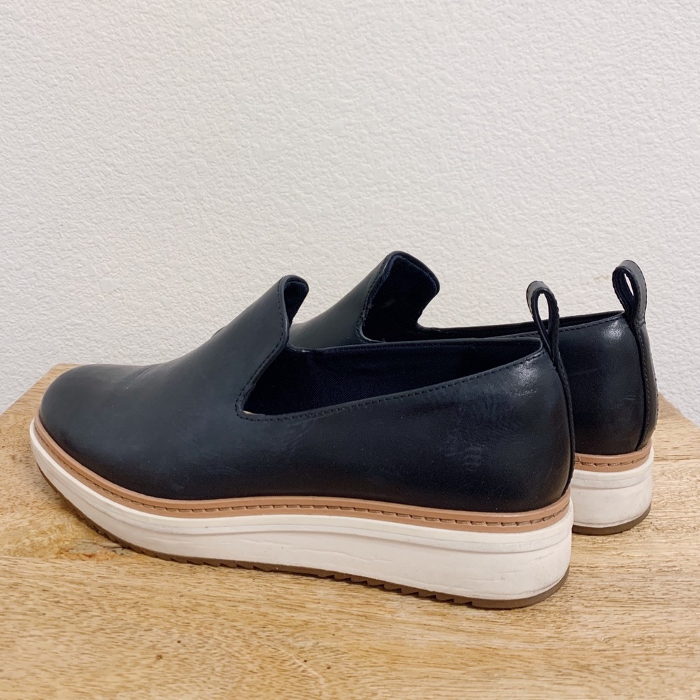 Clarks Navy Loafers